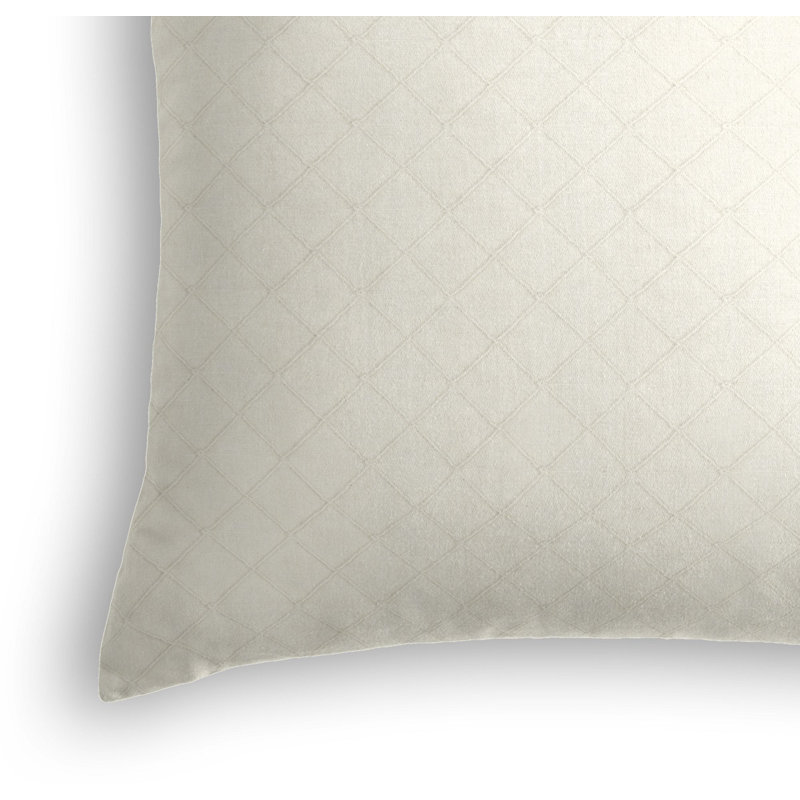 Pintucked In Square Pillow Cover & Insert, 16" x 16", Ivory