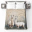 Deux couvre-lits matelassés Two Llamas In Field-126737328