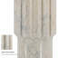 Vase en marbre massif naturel à rainures carrées – 11,5 cm, texture crème – Ornement décoratif floral de table luxueux