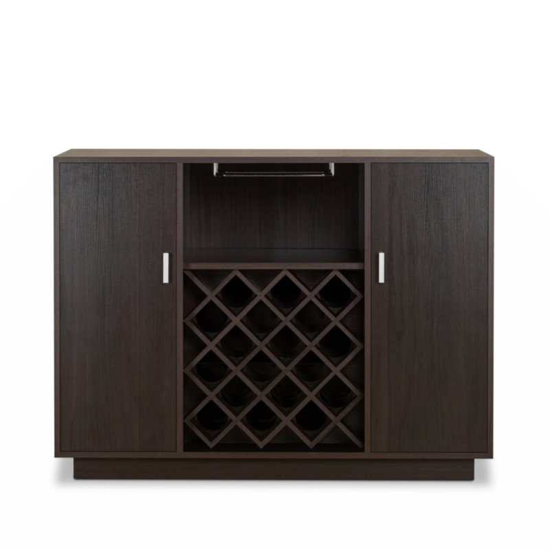 Hazen Server with 2 Cabinets, Wine Cabinet with 2 Doors and 2 Shelves