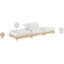 Canapé modulaire 3 pièces en tissu chenille 120 po Turin-407773592-407773594