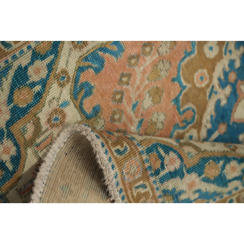 Tapis traditionnel rétro en laine à motif floral 3 x 5