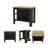3-Shelf Kitchen Island Black Wengue And Light Oak-707638733