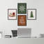 «Merry Christmas Pine Tree Snowflake Mulled Wine», impression sur papier 4 pièces-97770566-97770567