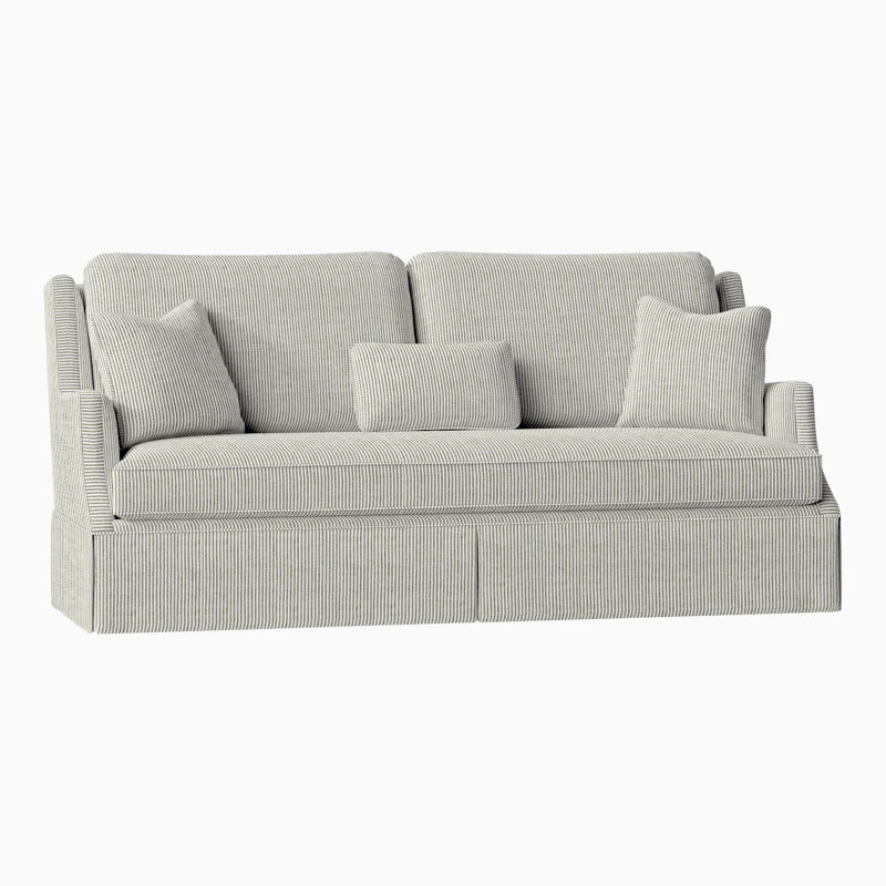 Savannah 87.5" Chenille Round Arm Sofa with Reversible Cushions, Perigold Replay Fern