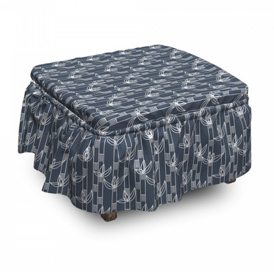 Box Cushion Ottoman Slipcover