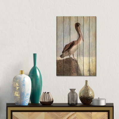 Vintage Pelican II 1 Piece Wall Art on Canvas