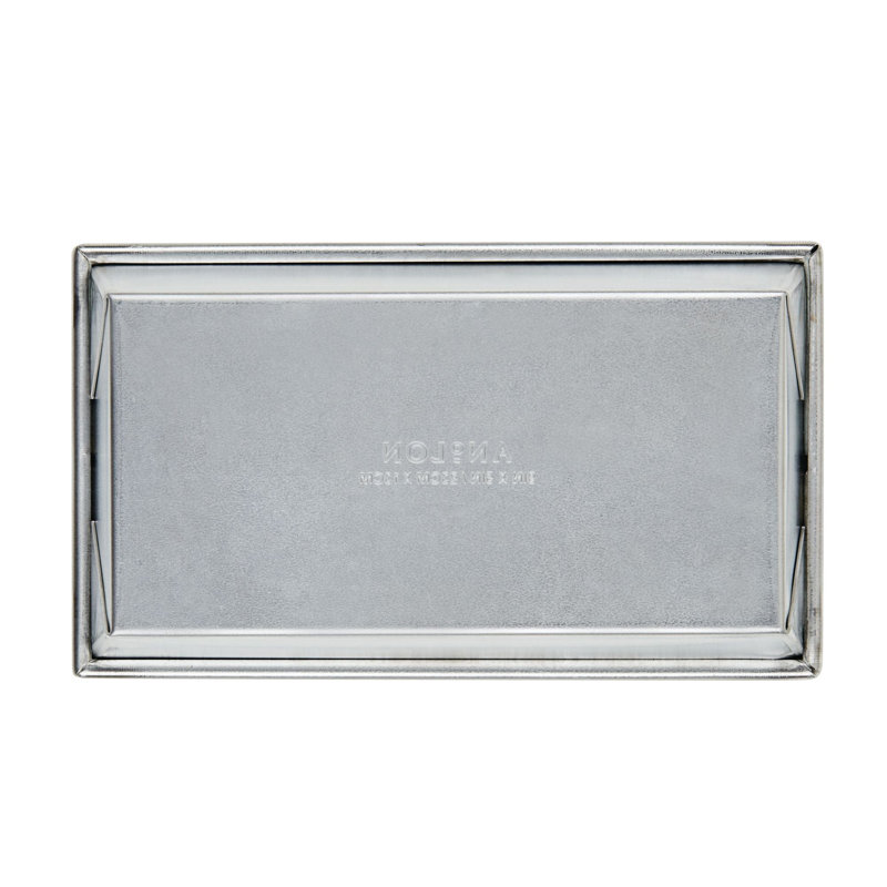 Silver Aluminized Steel Rectangle Loaf Pan, 9.5 x 5.5 Inch