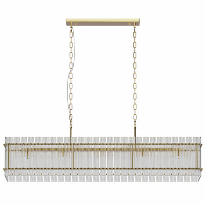 Lustre moderne en cristal de cristal moderne, 10 lumières Glod Chandelier Lighting Luminaire suspendu contemporain pour salle à manger et îlot de cuisine