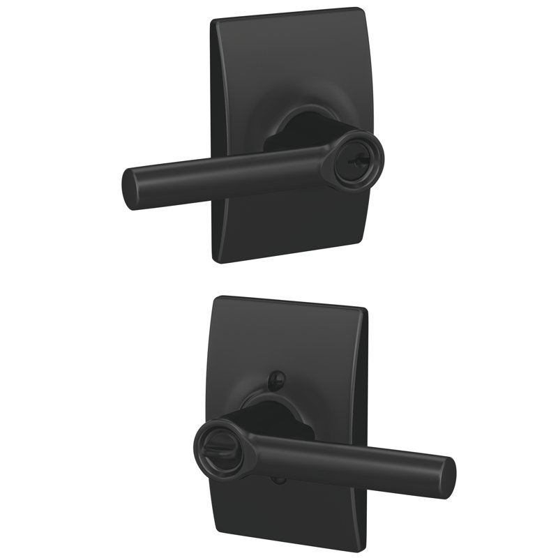 Broadway Keyed (Entry) Door Lever, Matte Black, Keyed Alike