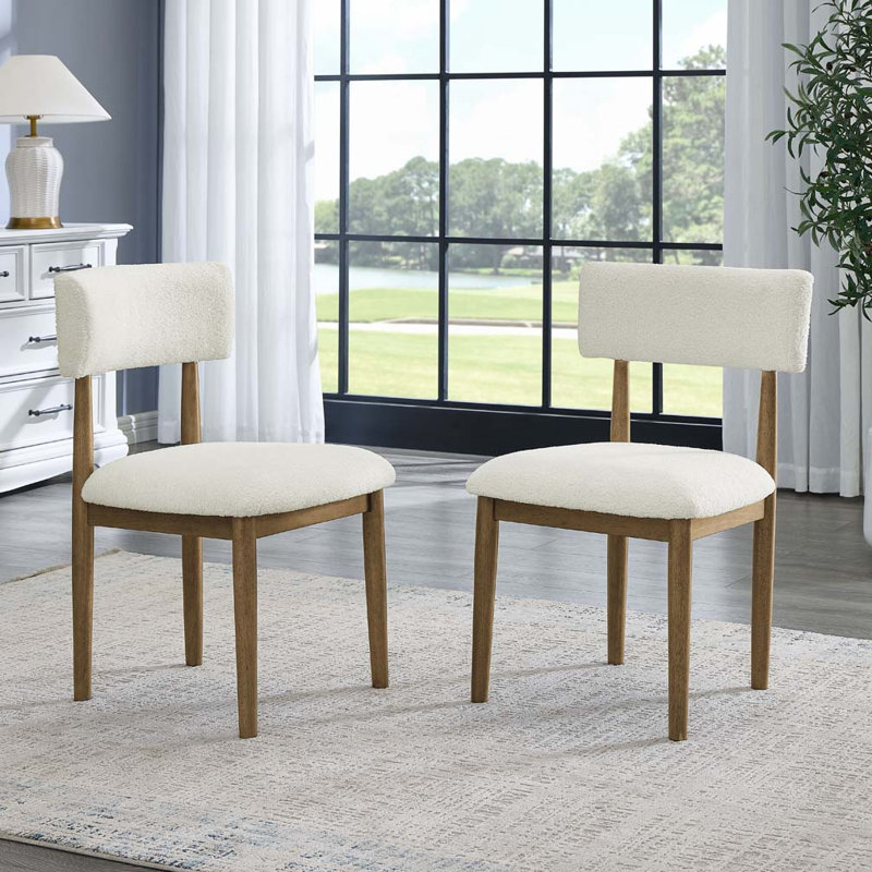 Chaises d'appoint rembourrées en tissu Sherpa