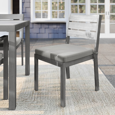 Martha Stewart Bedford All-Weather Stacking Patio Side Dining Chair With Seat Cushion