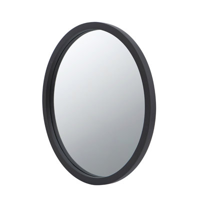 20" X 20" Circle Wall Mirror With Wooden Frame And Finish,Wall Mirror For Living Room Dining Room, Mirror