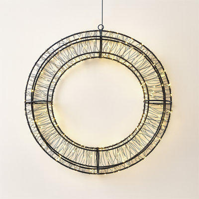 Indoor / Outdoor Led Wreath Lighted Window Décor