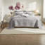 Ensembles de literie en coton respirant pour grand lit, gris clair moderne pour la maison