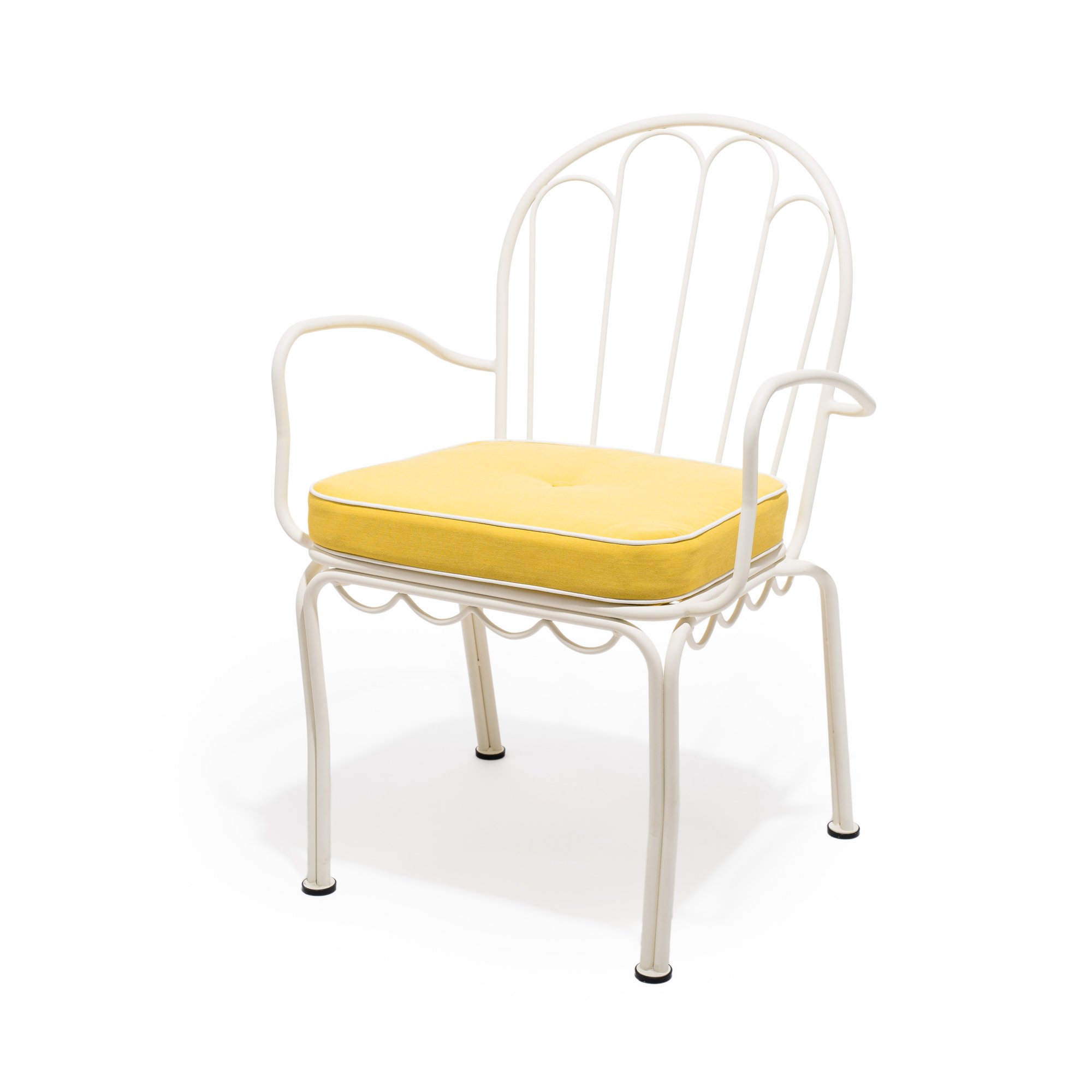 Rivie Outdoor Seat Cushion, Yellow