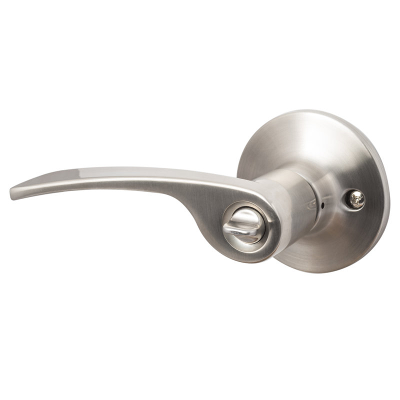 Edge Privacy Lever, Grade 2, Satin Nickel