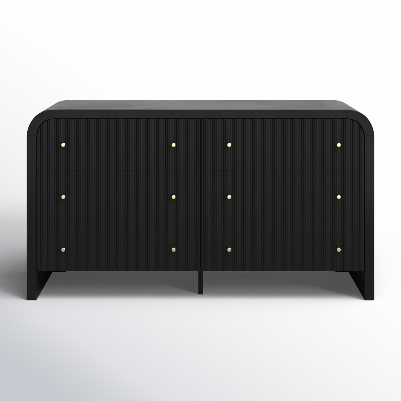Liabella 6 Drawer 62" W Dresser, Black