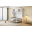 Lit escamotable double / double avec armoires supérieures, blanc-121082970