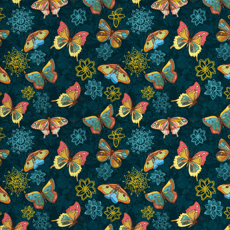 Tissu floral, l 58 po x L 180 po