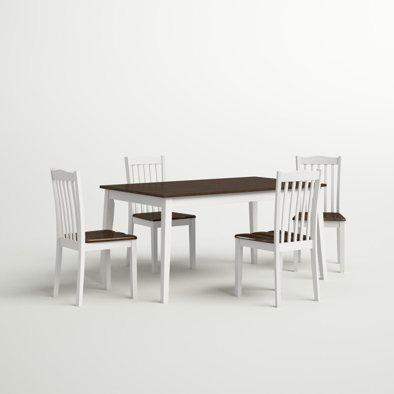 Charpentier 4 - Person Solid Wood Top Four Leg Dining Set