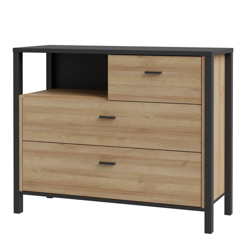 Abhiraj 104.8cm W 3 - Drawer Chest of Drawers