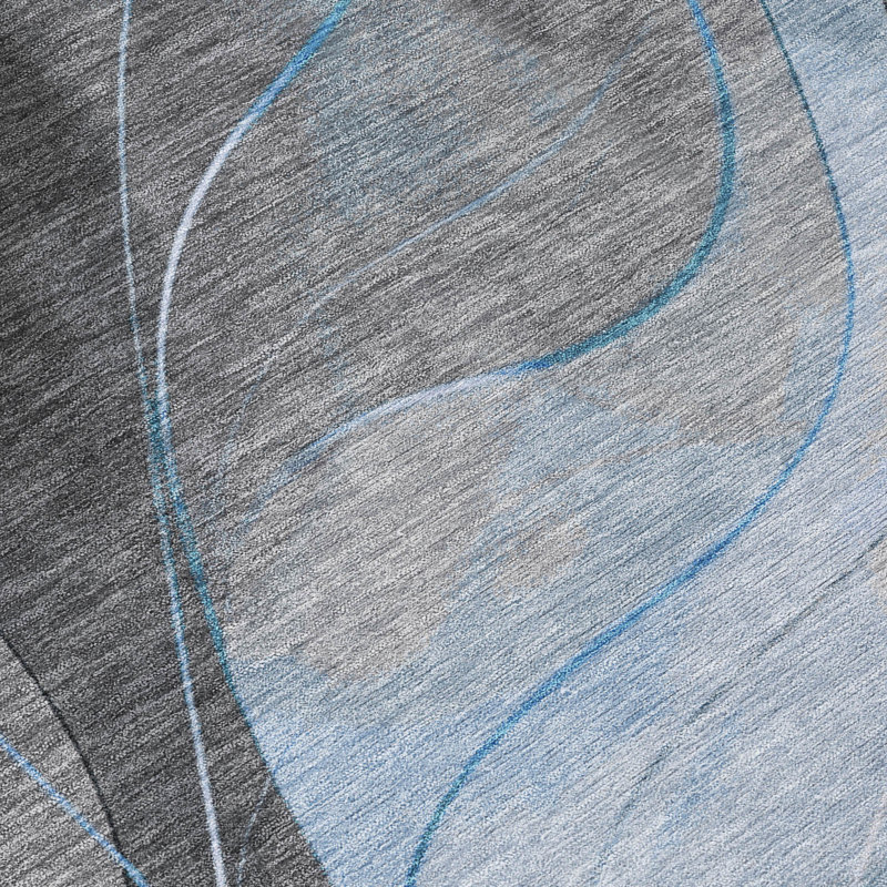Tapis intérieur / extérieur bleu Aelien, 9 pi x 12 pi