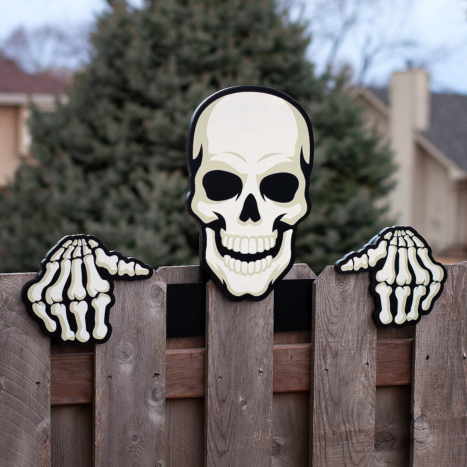 The Holiday Aisle® Skeleton Fence Peeker Halloween Decoration And Reviews