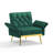 Zianny Velvet Accent Chair with Ottoman-673816097