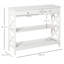 HOMCOM Console Table Side Desk Shelves Drawers Open Top X Support Hallway-58886290