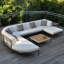 Tivoli Outdoor Teak Ottoman-1995414366