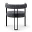 18" Seat Height Upholstered Tweed Dining Armchair-407900943