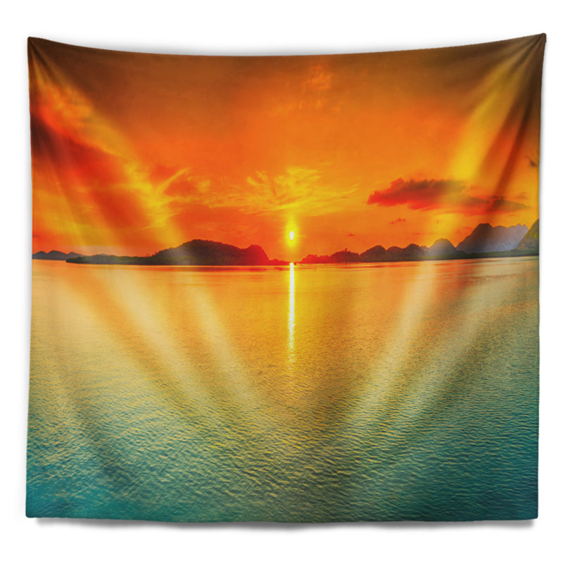 Photographie sunset panorama tapisserie, H 32 po x l 39 po