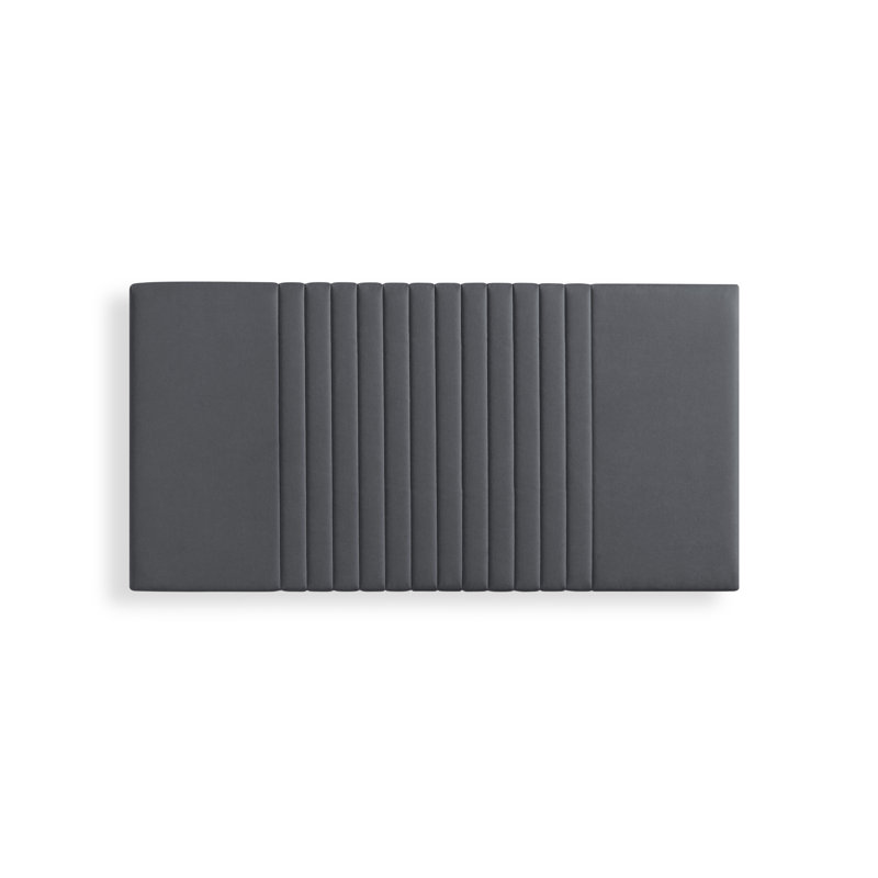Upholstered Chenille Panel Headboard, Single (3'), Dark Grey