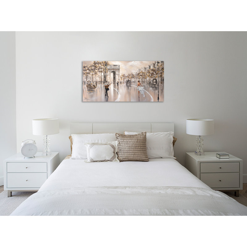 «Golden Glimpse», toile tendue par Isabella Karolewicz, H 30 po x l 60 po x P 1,5 po
