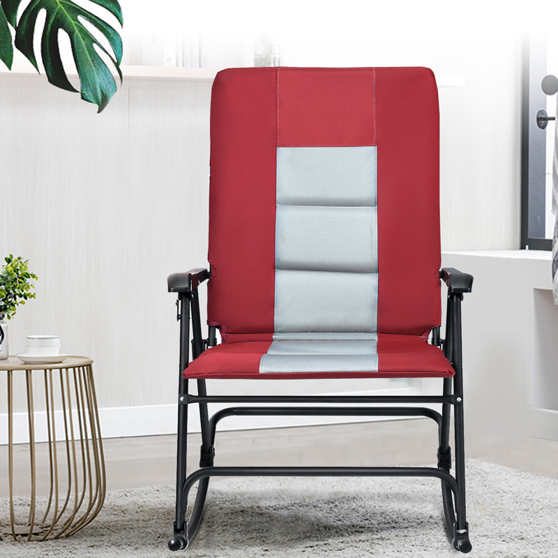 Chaise de patio Arlmont & Co. Britt, Rouge