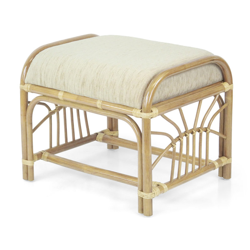 Eukleides Upholstered Ottoman, Natural