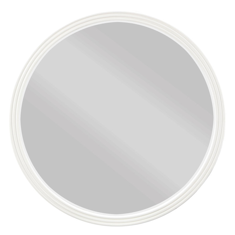 Carena Gray Round Mirror