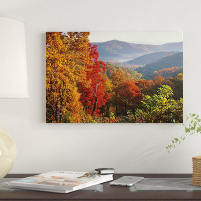 " Autumn Foliage On Blue Ridge Range Near Jumping Off Rock, North Carolina " by Tim Fitzharris
