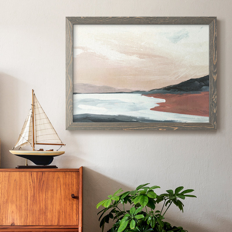 Paynes Coast II, reproduction d'art sur toile, Encadré gris, H 22 po x l 32 po x P 1,5 po