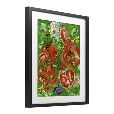 «Tomatoes Swirl Collage», impression par Susan Lugar
