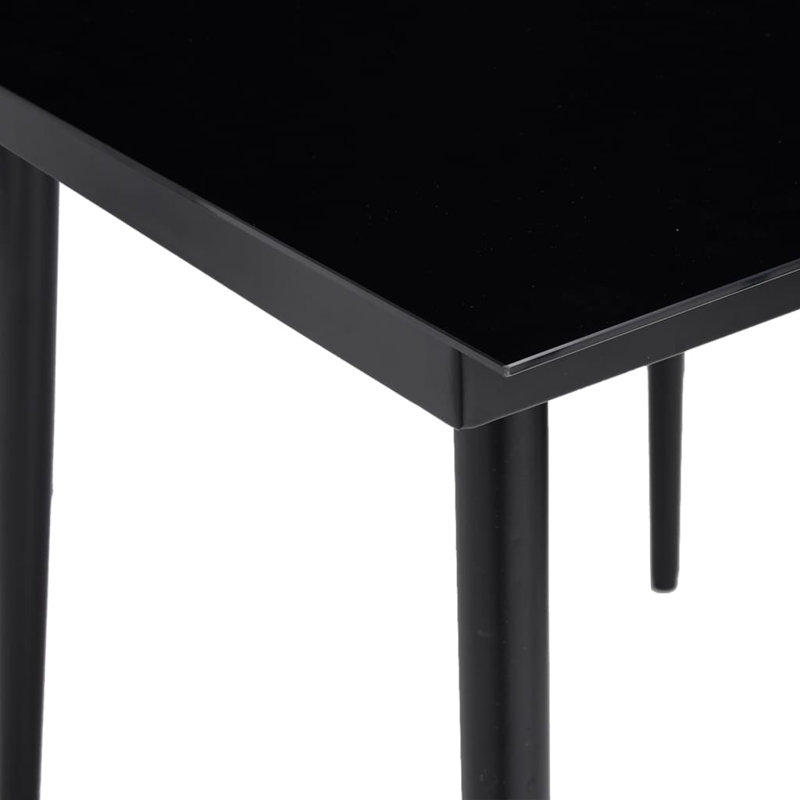  Garden Dining Set Black, Cream White