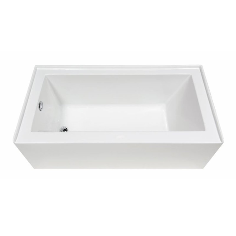 Baignoire de trempage autoportante en acrylique de 60 po x 31 po Brownsburg, Gauche