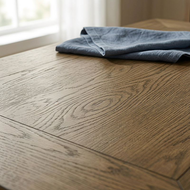 Ensemble de table de salle à manger extensible en bois massif avec base à tréteaux, chaises rembourrées et banc rembourré pour la cuisine et la salle à manger