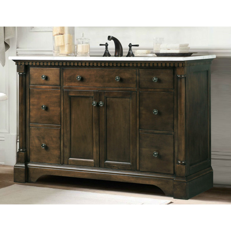 49'' Single Bathroom Vanity with Stone Top