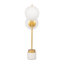 Lampe de table moderne en laiton et verre 23 "avec double abat-jour Suruthi, finition dorée
