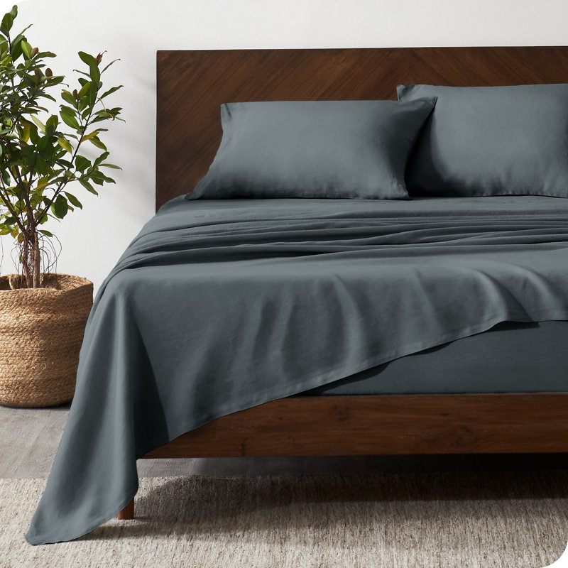 Indigo Queen Organic Linen Sheet Set