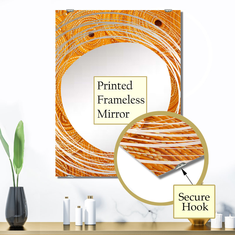 Arceo - Miroir mural à collage abstrait MIR131697, 32 po x 24 po
