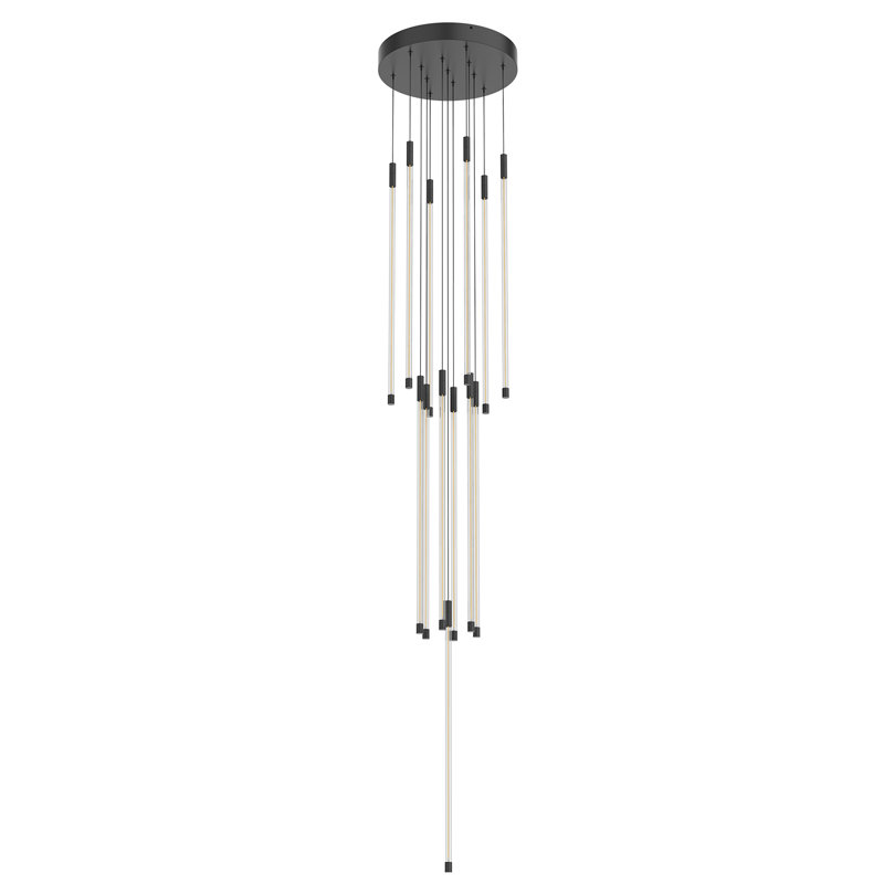 Motif 13 - Light LED Pendant, 26.75" H x 12.75" W x 12.75" D, Black