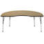 Table d'activité thermofusionnée 48 po x 72 po avec pieds à glissière à billes standard réglables - chêne Pasadena / noir-124894486